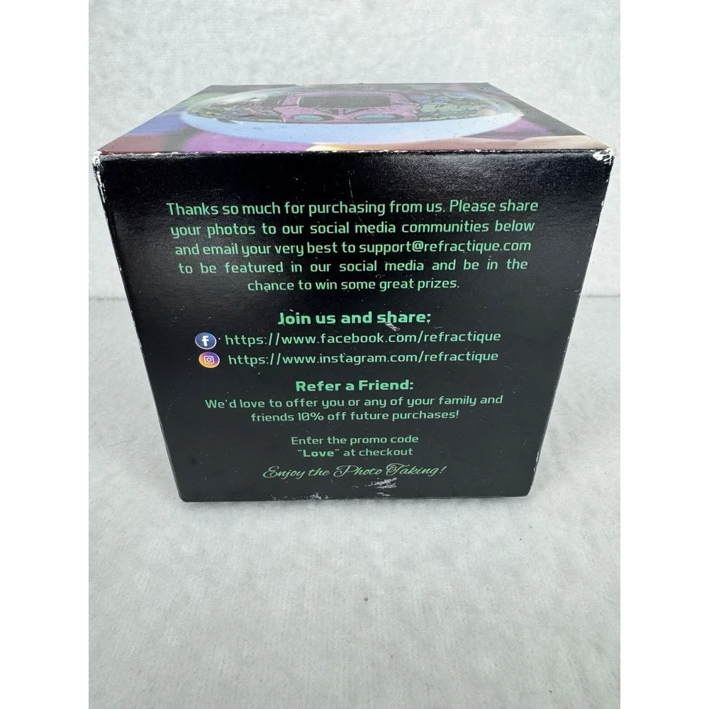 Refractique Crystal Ball Lens Photography‎ Sphere w Box Pouch